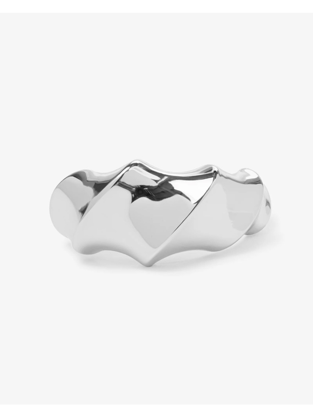 Melinda Maria Polished Silver Wave Ring